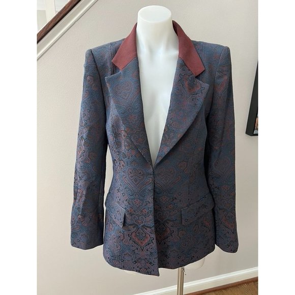 Kobi Halperin Jackets & Blazers - Kobi Halperin paisley plaid print blazer size M
